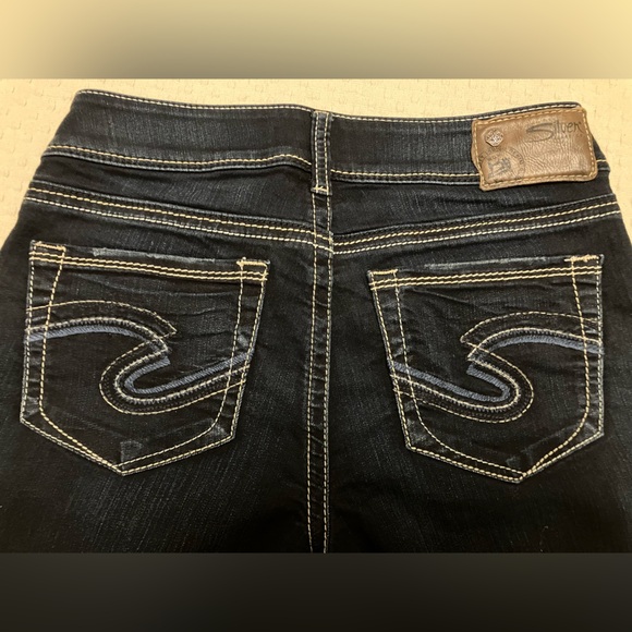 Silver Suki Mid Slim Skinny Leg Dark Blue Denim Jeans W27 L31 - Picture 7 of 9